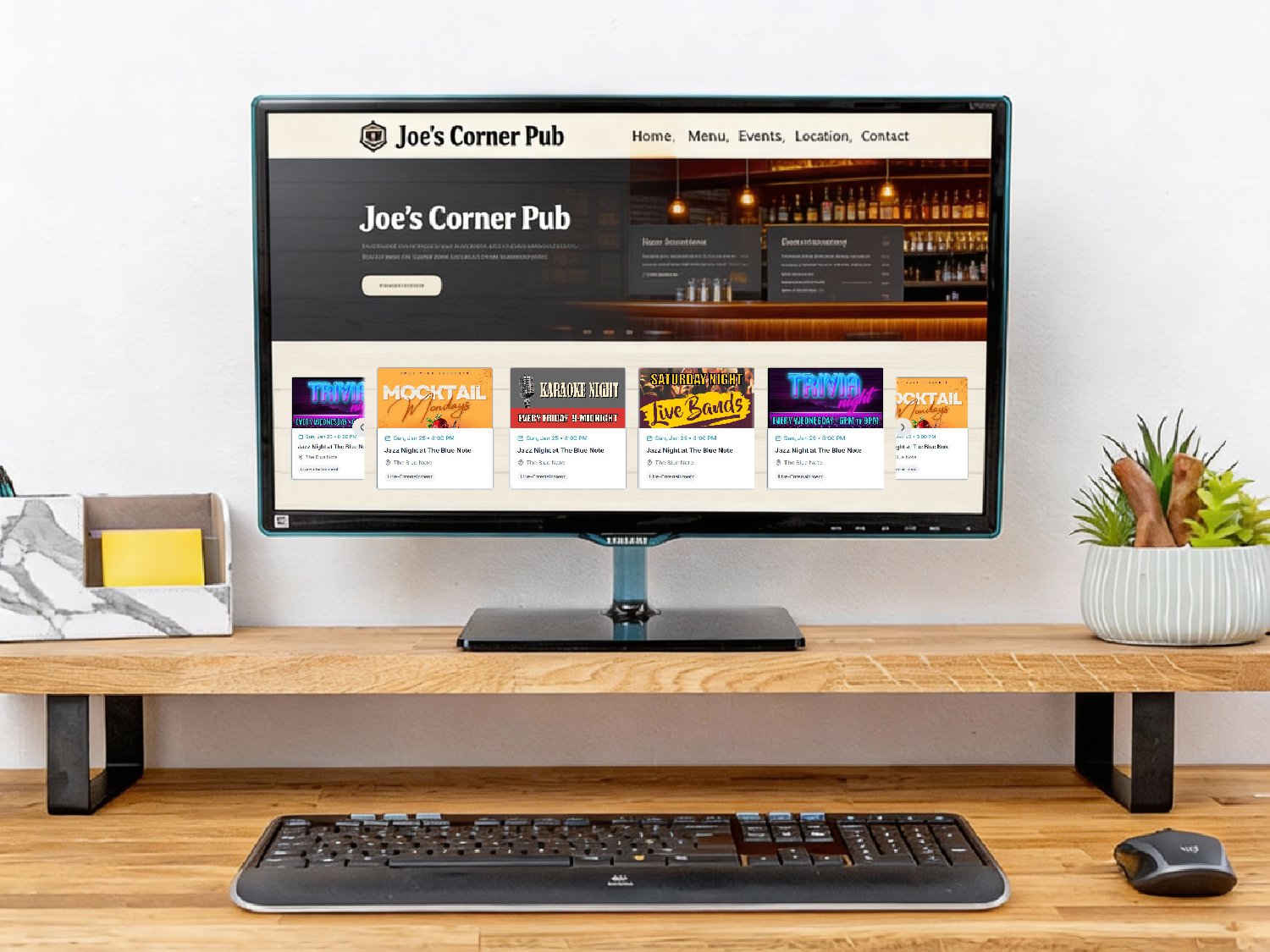 LiveWay website plugin showing auto-synced event listings